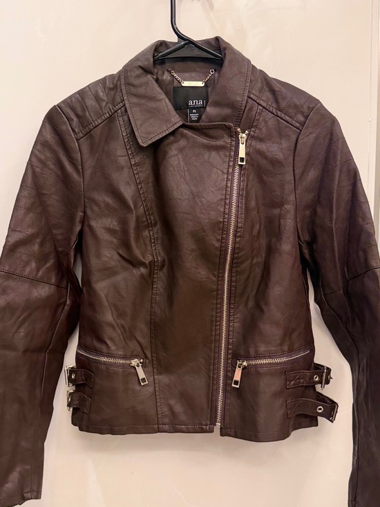 Pre-Owned A.n.a. New Approach Women's Size Petite Small Faux Leather Jacket - Picture 1 of 4